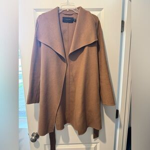 Tahari Wool Wrap Camel Coat